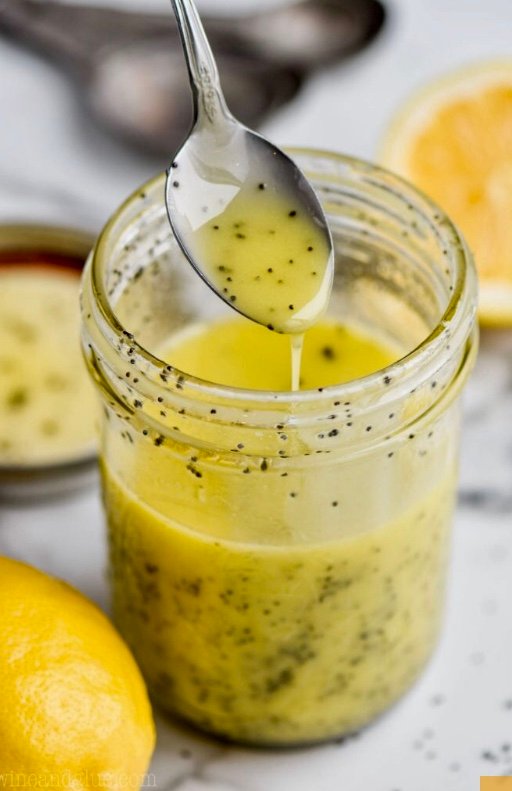 Aderezo de semillas de amapola y limón