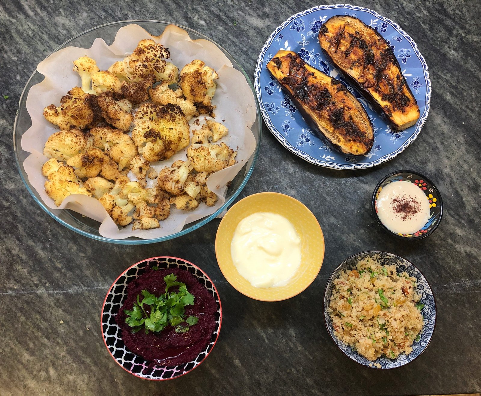 Coliflor, Berenjena y Remolacha. Medio oriente.