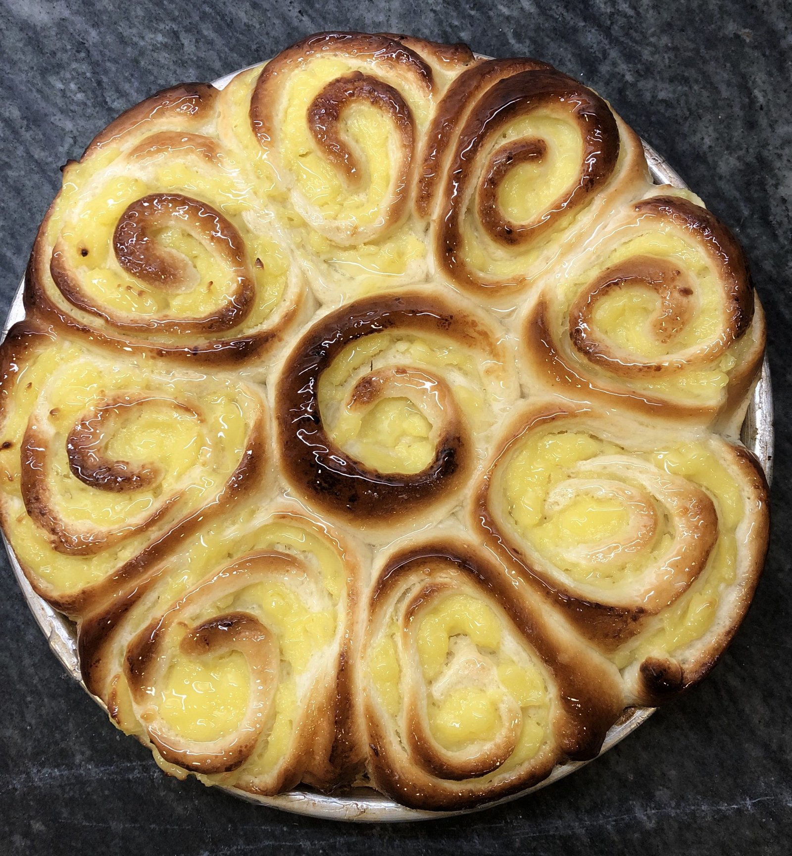 Bollos con pastelera de limón. Antidieta