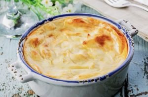 Pastel de papa y morcilla. Tanto con tan poco