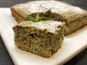 Torta de mandarina y amapola,  bajas calorías