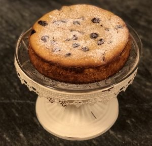 Torta húmeda de naranja, avena y cranberries. Y light!