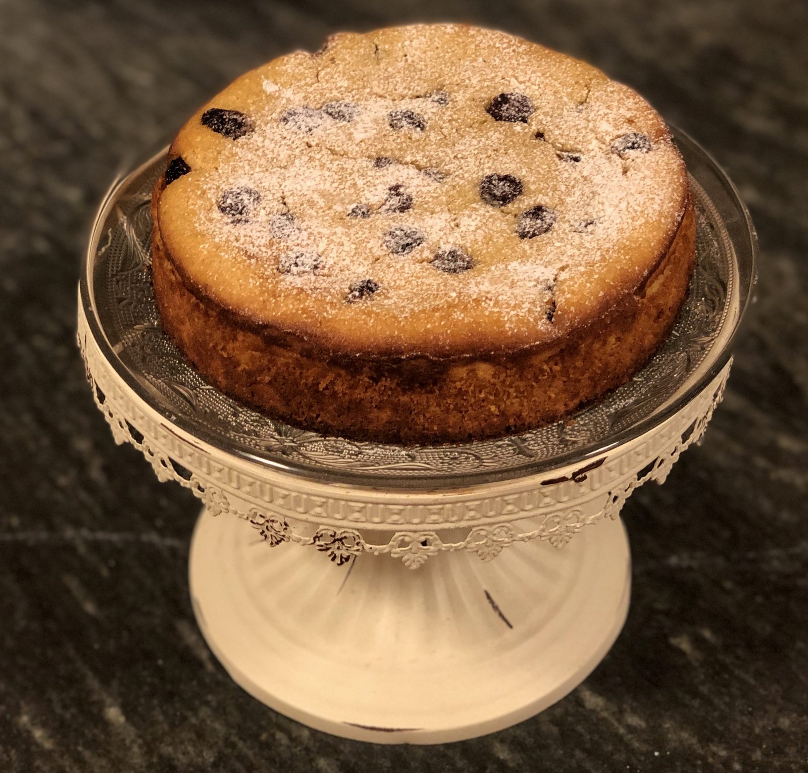 Torta húmeda de naranja, avena y cranberries. Y light!