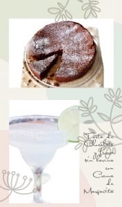TORTA DE CHOCOLATE Y LIMA SIN HARINA CON CREMA DE MARGARITA