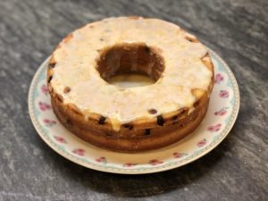 Budin de pomelo rosado, chocolate y oliva. Bomba!